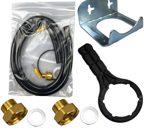 Aqmos Hauswasserfilter mit Rückspülfilter-Automatik, Druckminderer und Manometer.