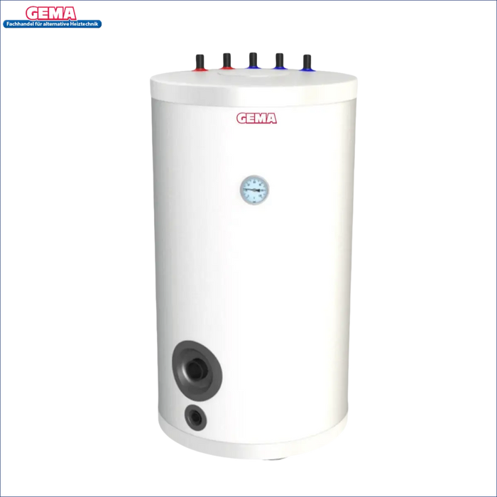 Weiße zylindrische Warmwasserspeicher für Trink- und Brauchwasser 180 Liter