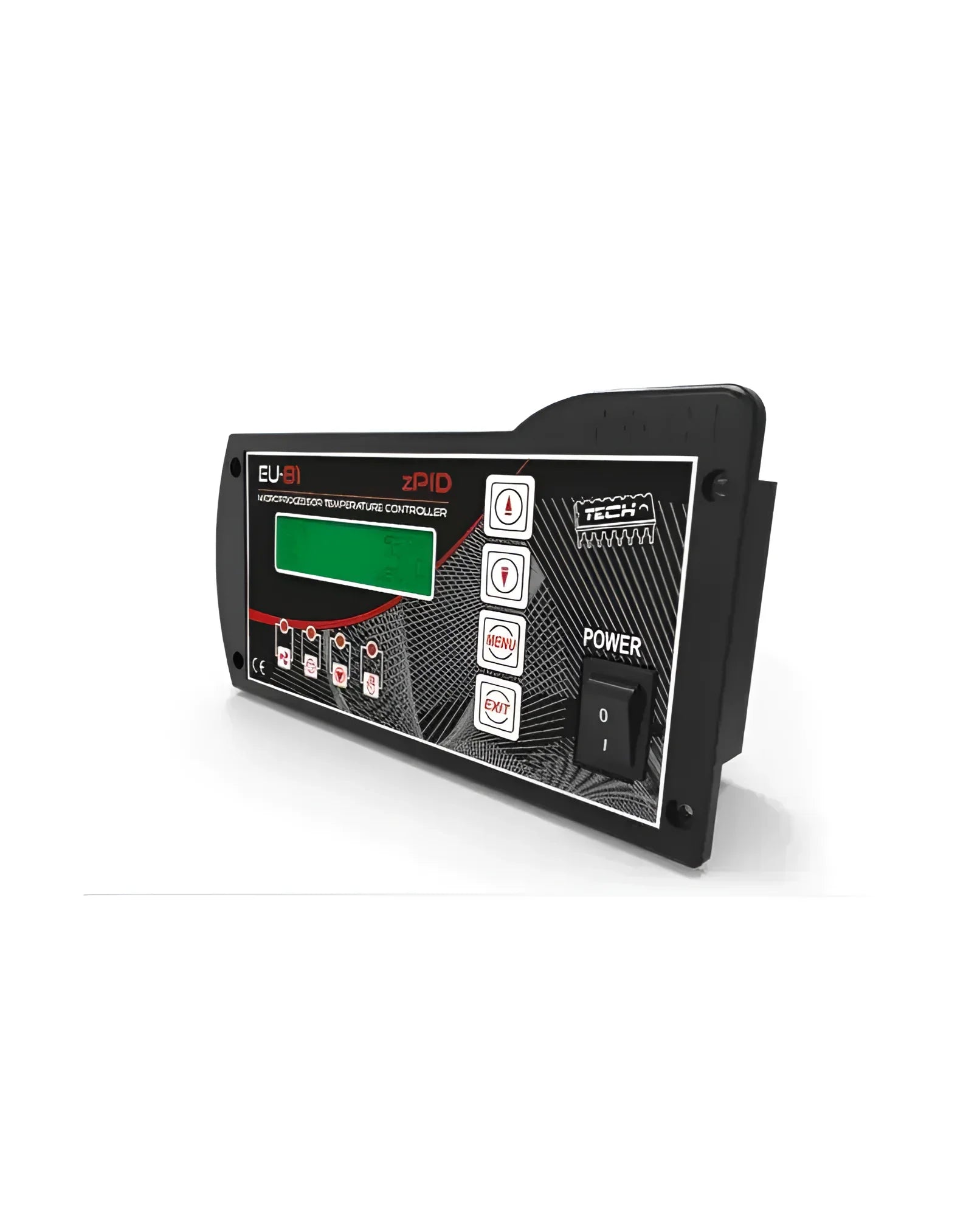 Schwarzer EU-81 Temperaturregler mit Buttons und Display für zPID Steuerung, vielseitige Funktion