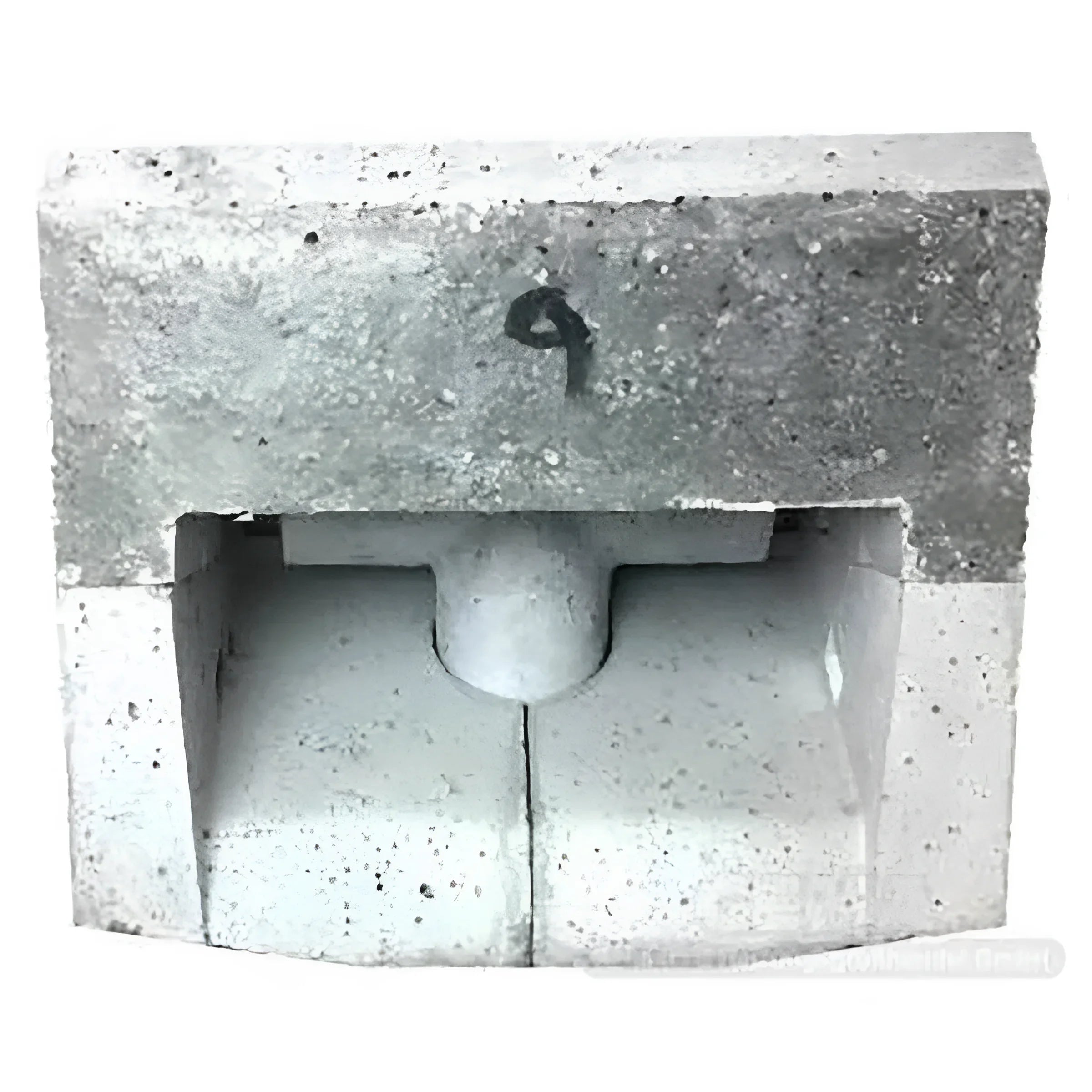 Concrete block with cylindrical channel für Viadrus U22 Schamottsteine komplett, umweltfreundliche Verbrennung