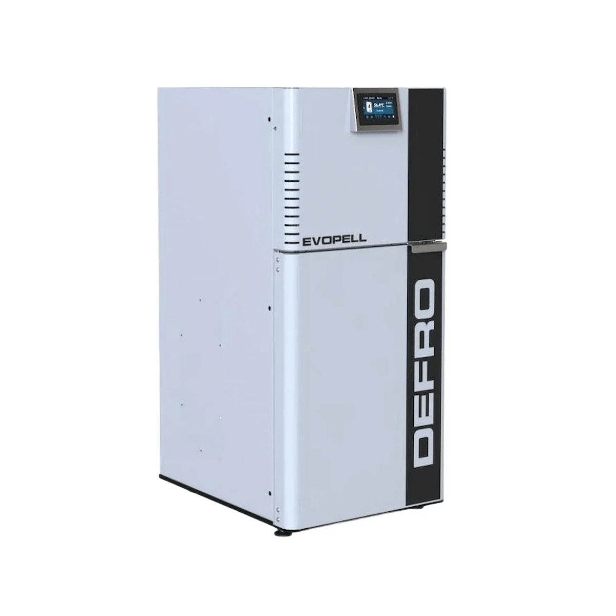 Weißer und schwarzer Heizkessel aus der Pelletkessel bis 20 kW Collection mit vergleichendem Element