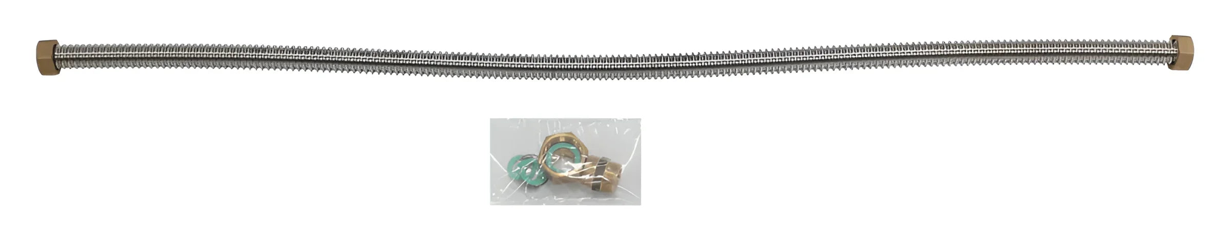 Geknüpfte Metallschlauchleitung mit Fittings für Vaillant Solarpaket und Aurotherm Flachkollektoren