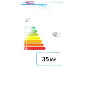 Energieeffizienzlabel für Heizgerät Thermoflux Pelling 35/150 mit Pufferspeicher ohne WT