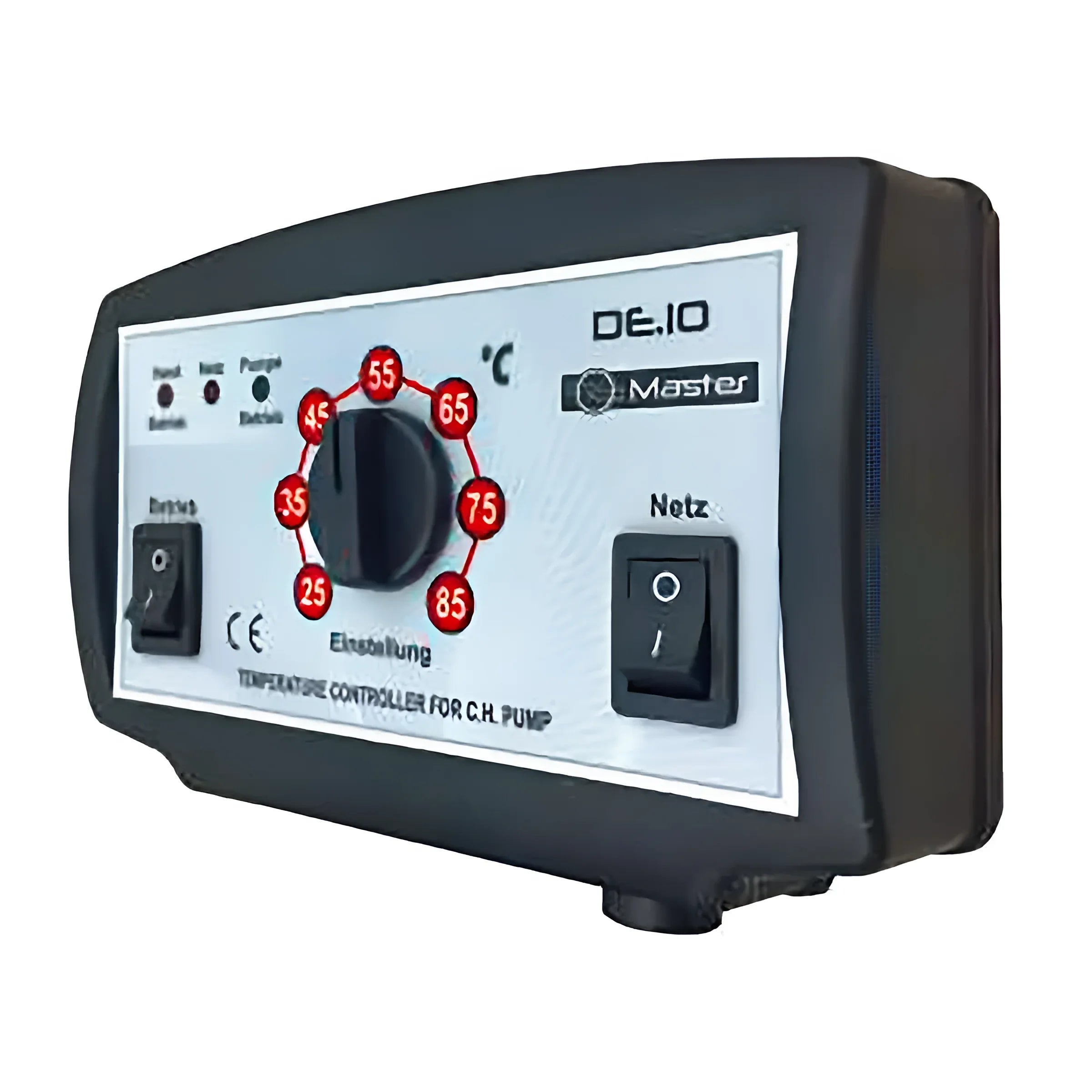 Schwarzer Temperaturregler mit Einstellrad für Pumpensteuerung DE.10 EU 19, ideal für Boiler und Boiler-Zubehör