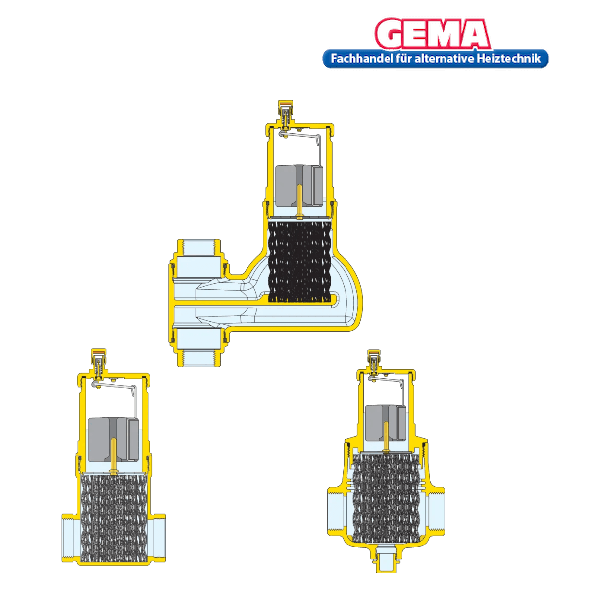 Caleffi Discal Mikroblasenabscheider für Solarthermie.