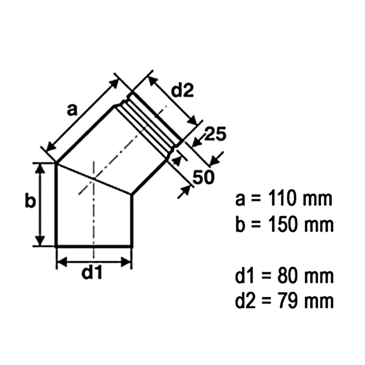 Rauchrohr für Pelletöfen.