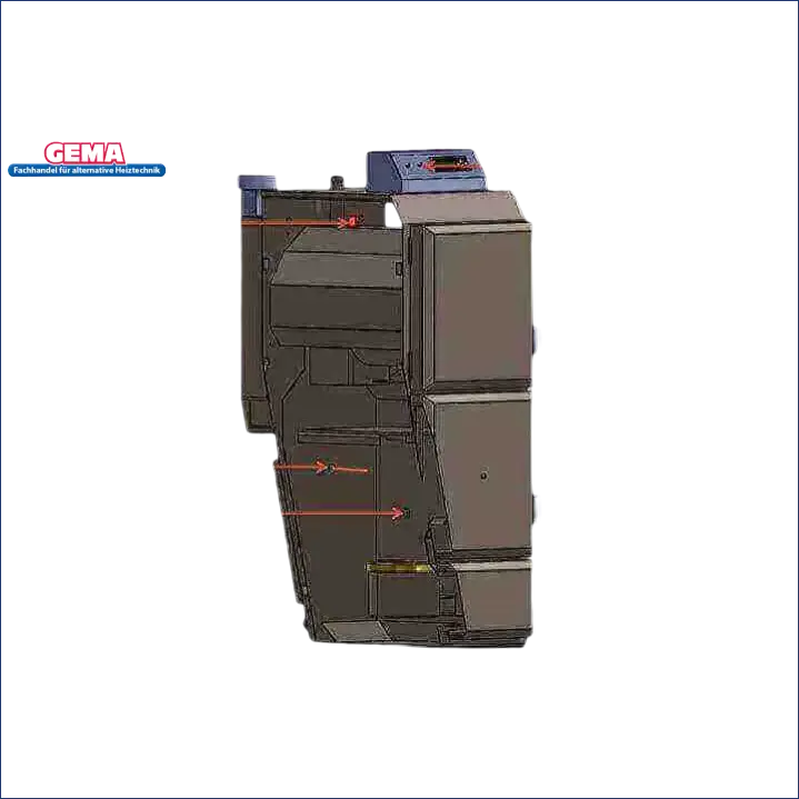 Industrieheizgerät mit Sensoren im Thermoflux Pelling 35/150 Pufferspeicher ohne WT
