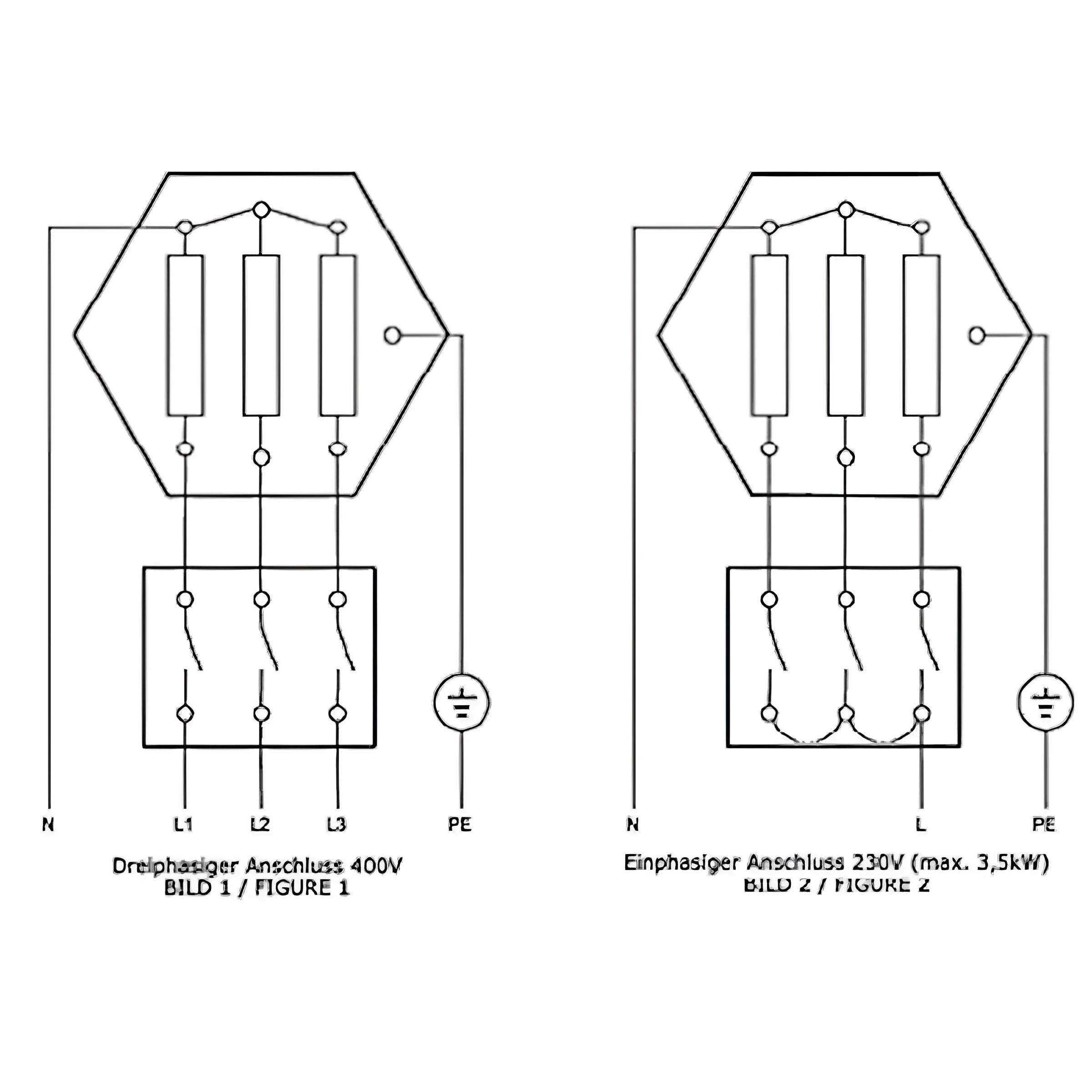 Elektrische Schaltpläne für Elektroheizstab Heizpatrone 3 kW für sicheren Betrieb