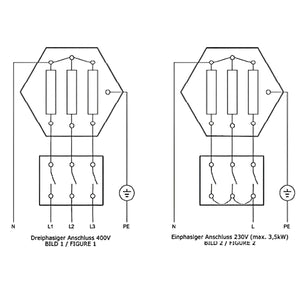 Elektrische Schaltpläne für Elektroheizstab Heizpatrone 3 kW für sicheren Betrieb