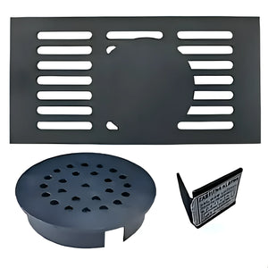 Schwarzer Metalldrainageabdeckung für Thermoflux Pelling 25/135 mit Hygiene-Frischwasser-Kombispeicher