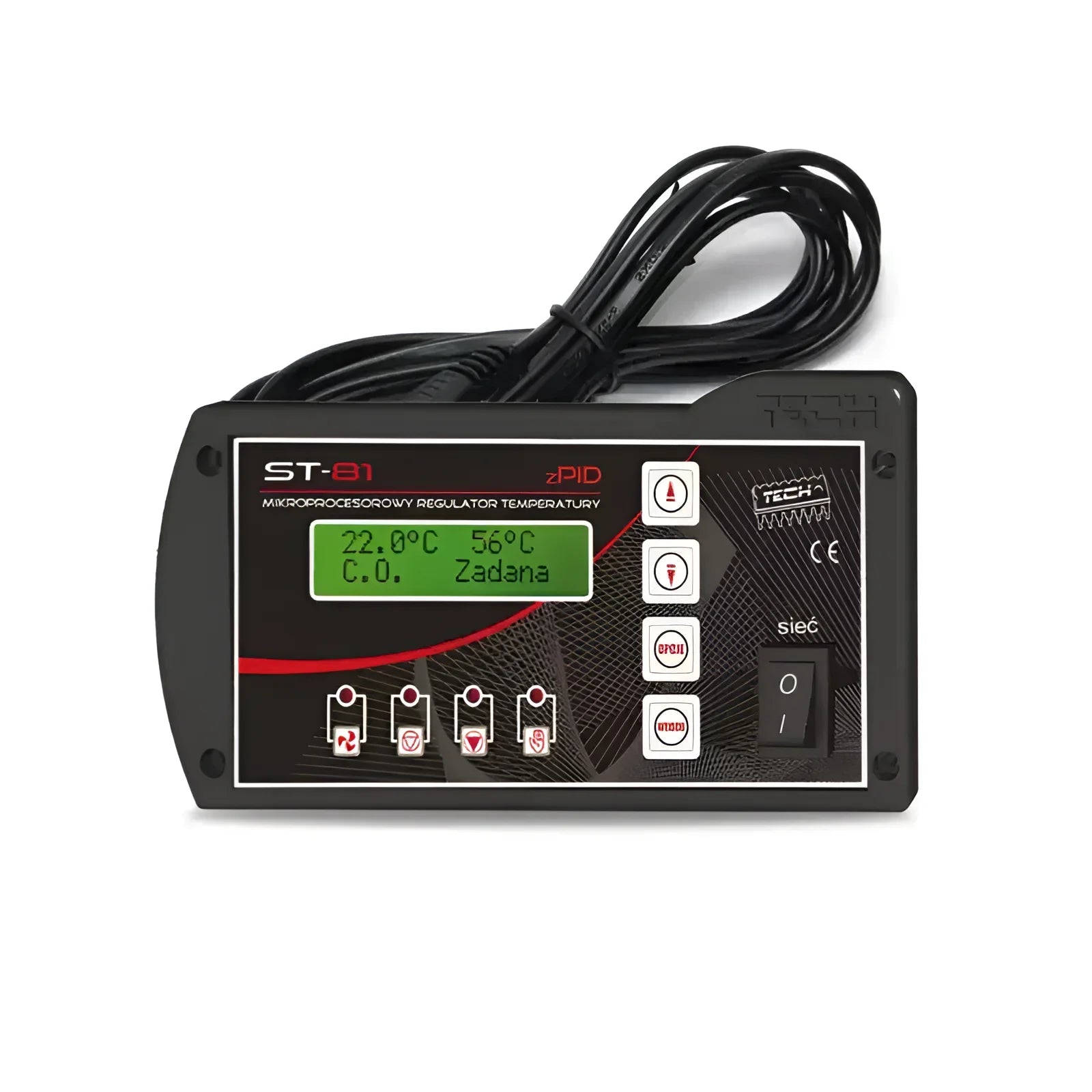 Schwarzer eu-81 temperaturregler mit display und zPID steuerung für vielseitigen Einsatz