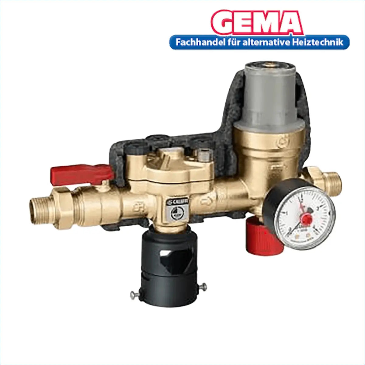 Brassene automatische Heizungs-Füllarmatur Caleffi mit Messgerät und Druckanzeige
