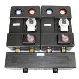 Heizkreisverteiler mit Pumpengruppe & Drei-Wegemischer.