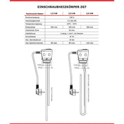 Brauchwasserspeicher 150 L mit Incoloy 825 Heizstab 3 kW - GEMA Shop