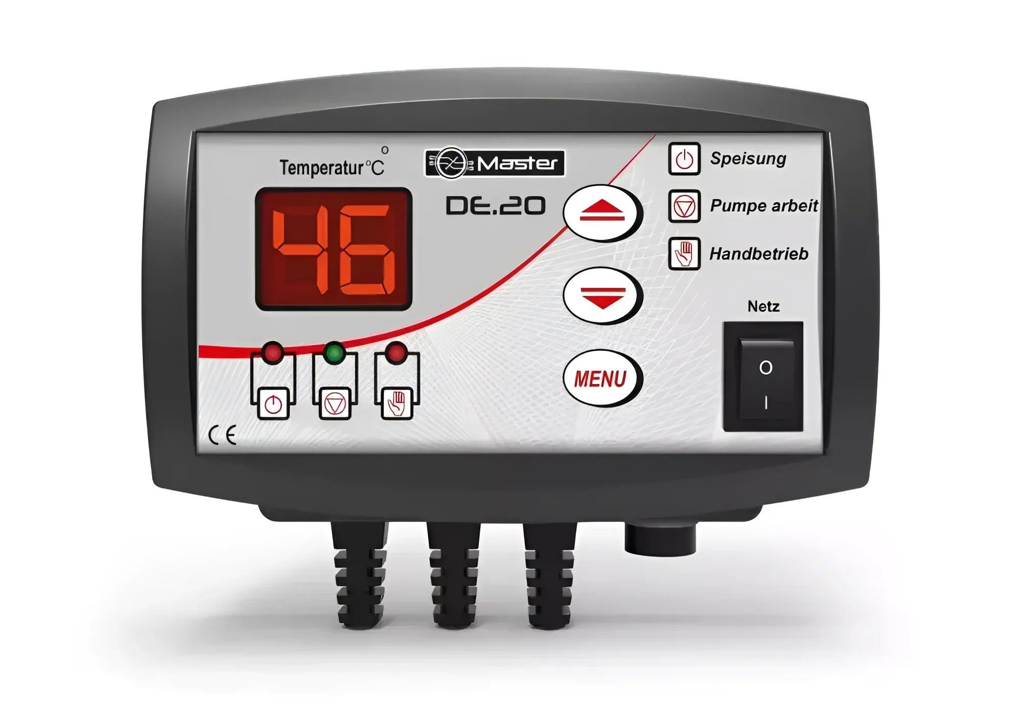 Digitaler Pumpenregler EU-21 mit Temperatur erreicht und Display für präzise Steuerung