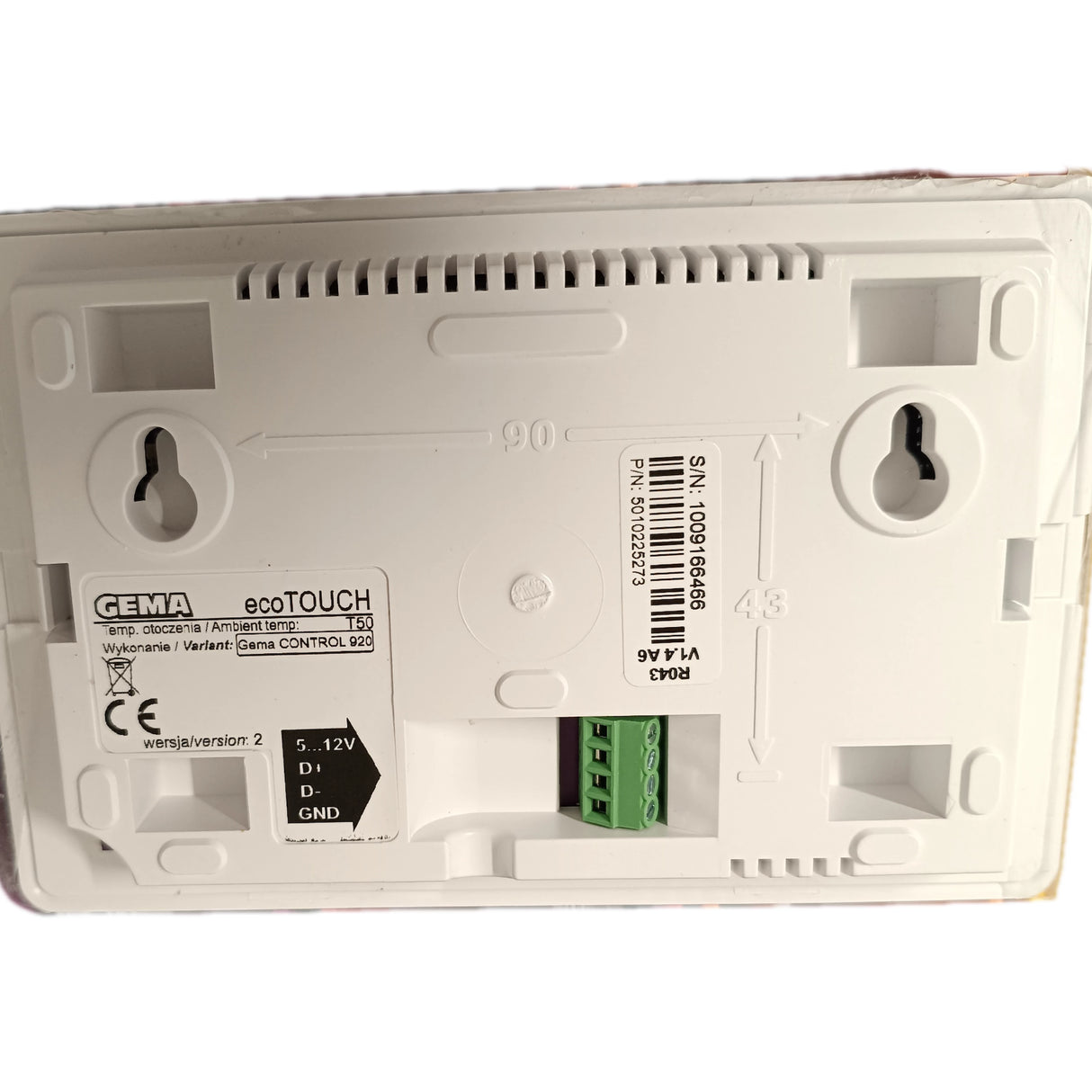 Plum Ecotouch Room Thermostat Extension GC920 til opvarmningskontrol