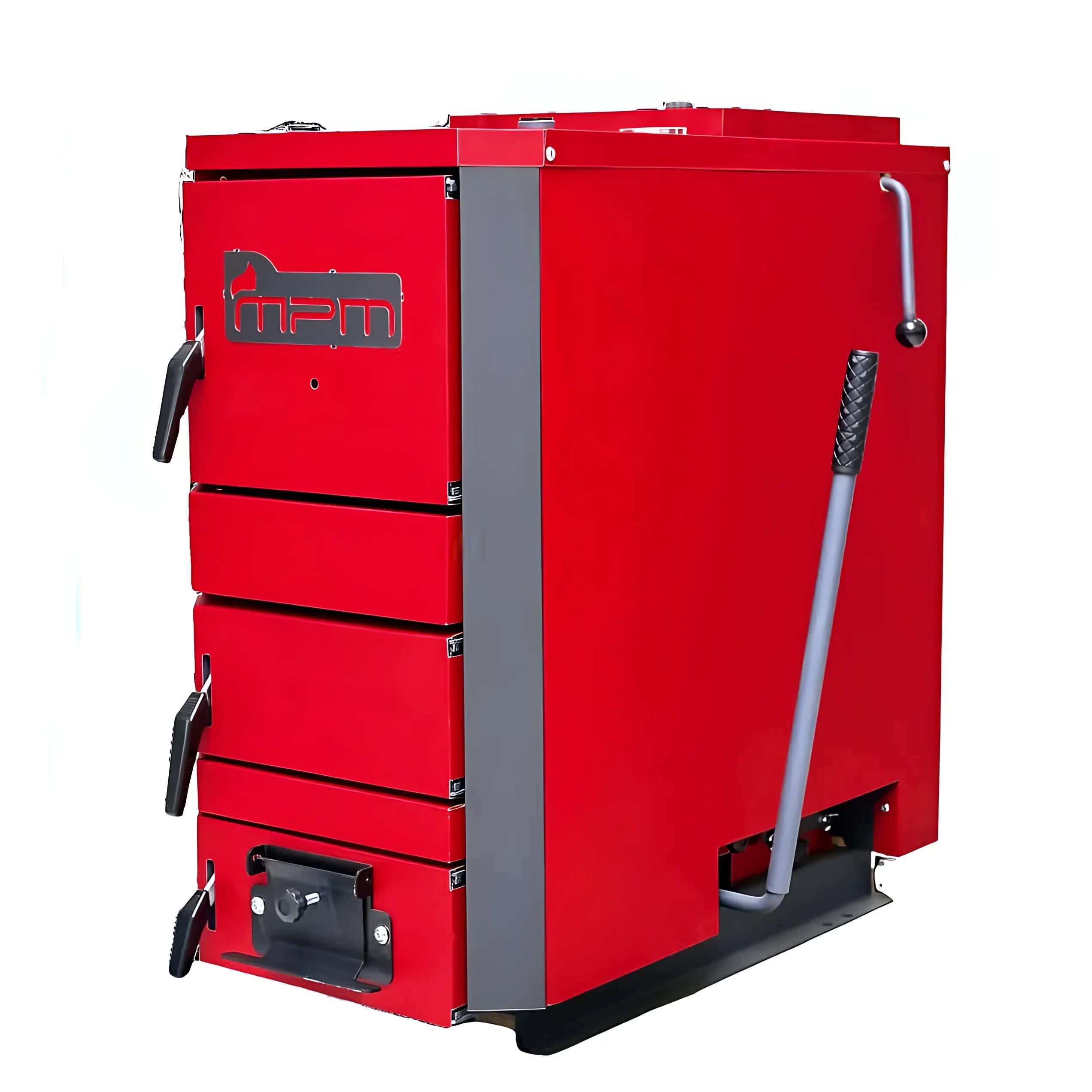 Rotes Festbrennstoffkessel im Produkt Holzvergaser MPM Wood Plus 18 kW