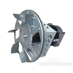 Silberner Gebläsemotor für Festbrennstoffkessel Irleh Plus, SEN80-2, 230V 50Hz
