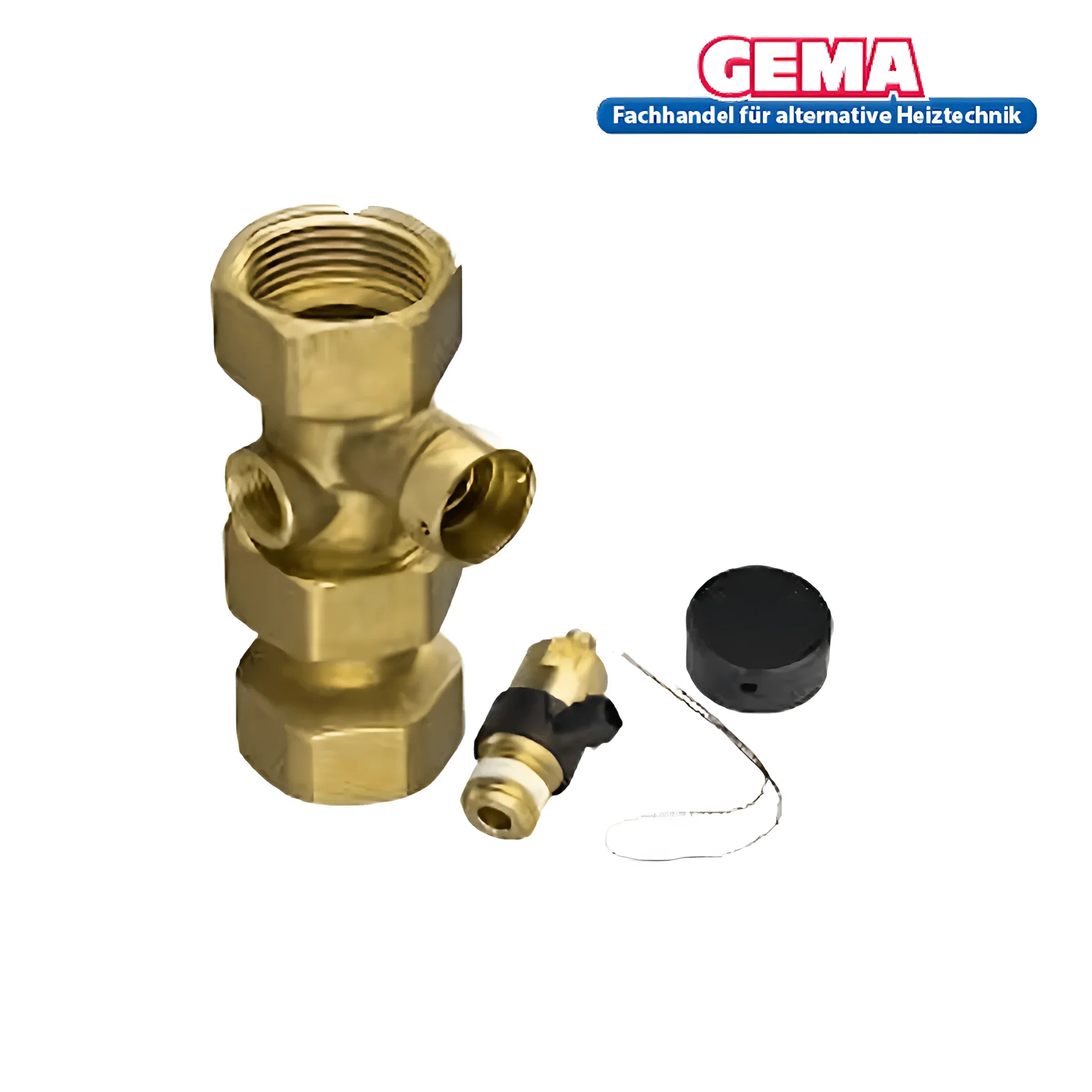Brass plumbing manifold mit Kappenventil DN25 für Boiler-Zubehör und Heizungsinstallationen