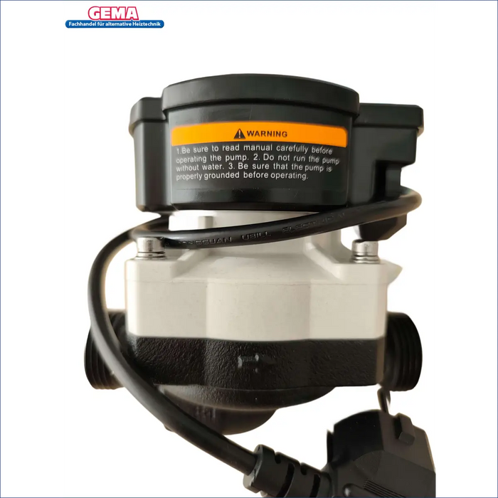 🔧 Solarpumpe Perfecta Core2 15U-8-130 PWM mit Warnhinweis zur sicheren Nutzung und effektivem Wasserbetrieb 💧