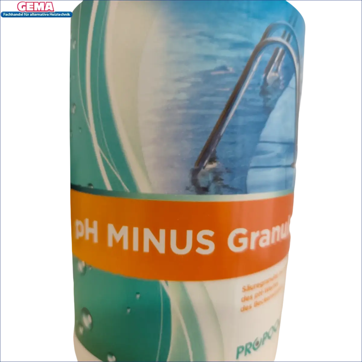 Container für pH Minus Natriumbisulfat Granulate zur sicheren Anwendung bei hartem Wasser in Boilern
