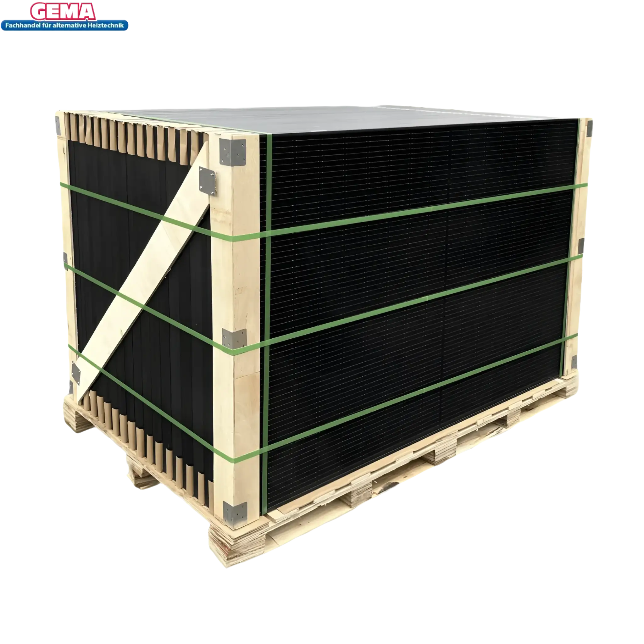 Paletten mit PV Modul 440 Wp Trina Vertex S+ TSM-NEG9R mit kleine Maße und hitzevorgespanntes Glas