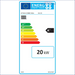 Energieeffizienz-Label für einen Pelletskessel mit Pufferspeicher in Rotes und schwarzes Pelletskesselsystem