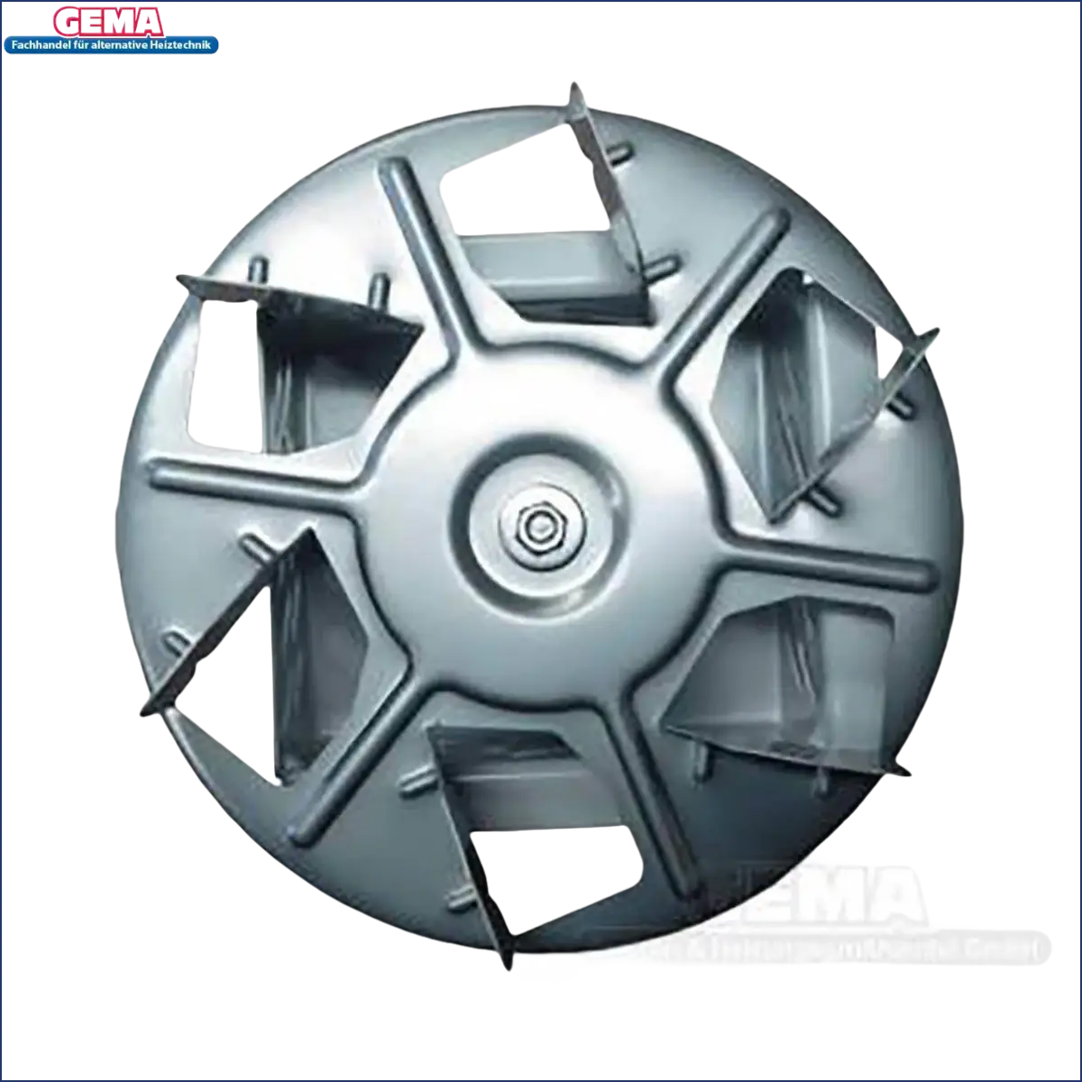 Silberner Metallventilatorimpeller für Saugzuggebläse Irleh Plus 20-40 kW