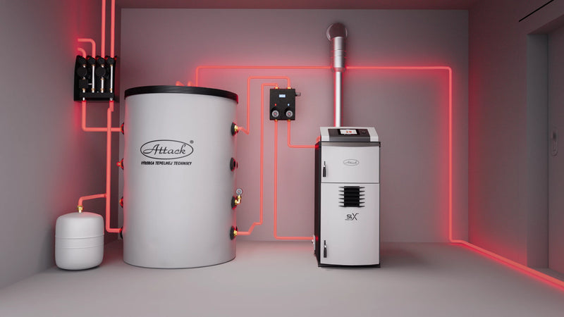 Wood Gasification Boiler Attack SLX 35 Lambda Touch 35 kW