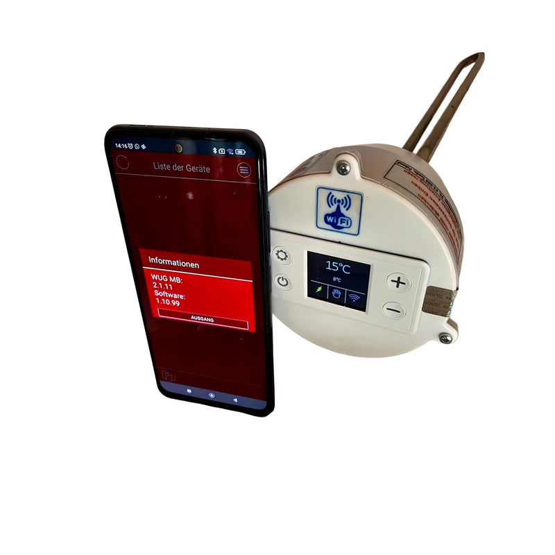 SMART Heizstab Heizpatrone 3 kW – Smarter Heizstab mit WLAN‑App‑Steuerung - GEMA Shop
