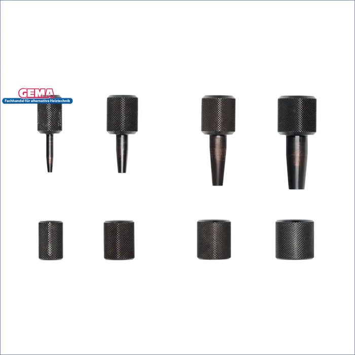 Set of black precision tools with various shapes, designed for professional use. Ideal for detailed work and crafting.