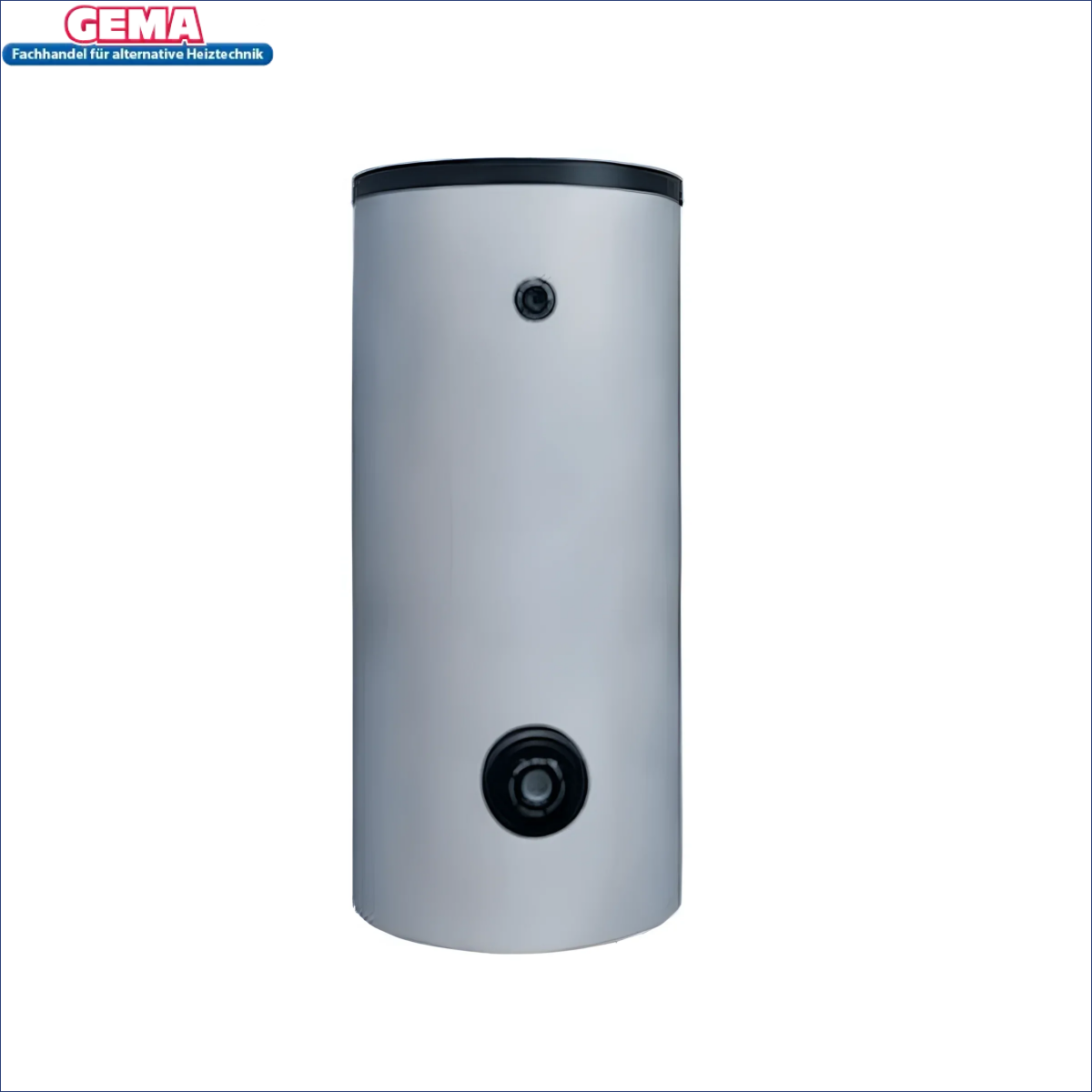 Cylindrischer Warmwasserspeicher Sunex Fish S15 mit schwarzen Akzenten, vergleichbar mit Vaillant 8000021079